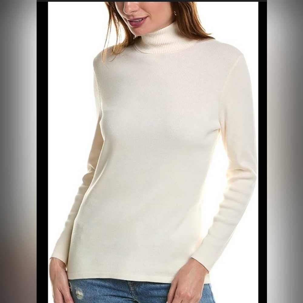 ANNE KLEIN WOMEN'S LONG SLEEVE SEAMLESS TURTLENECK SIZE SMALL NWT